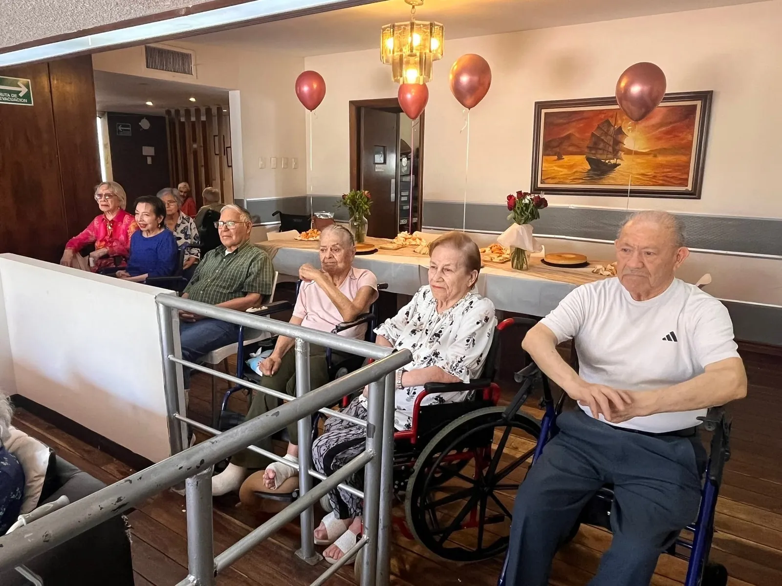 Convivencia de adultos mayores en la residencia Los Geranios, Chihuahua